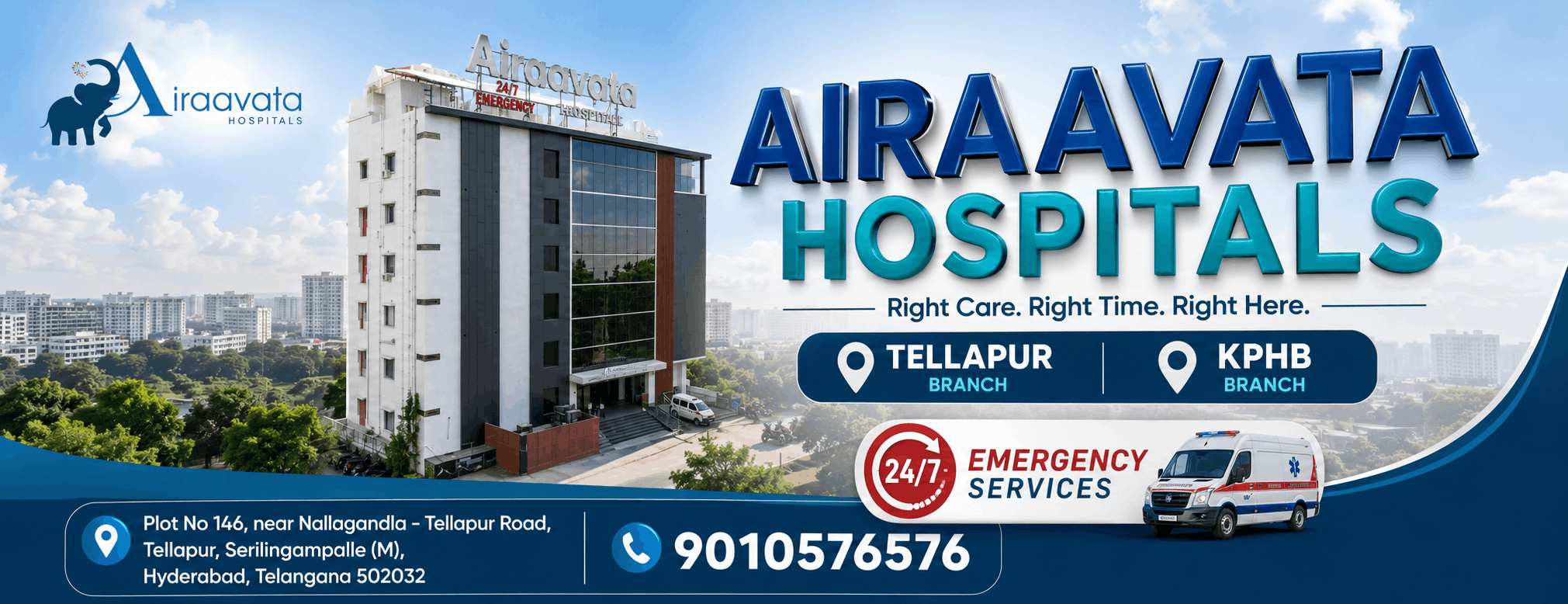 Best Multispeciality Hospital - Airaavata Hospitals Tellapur