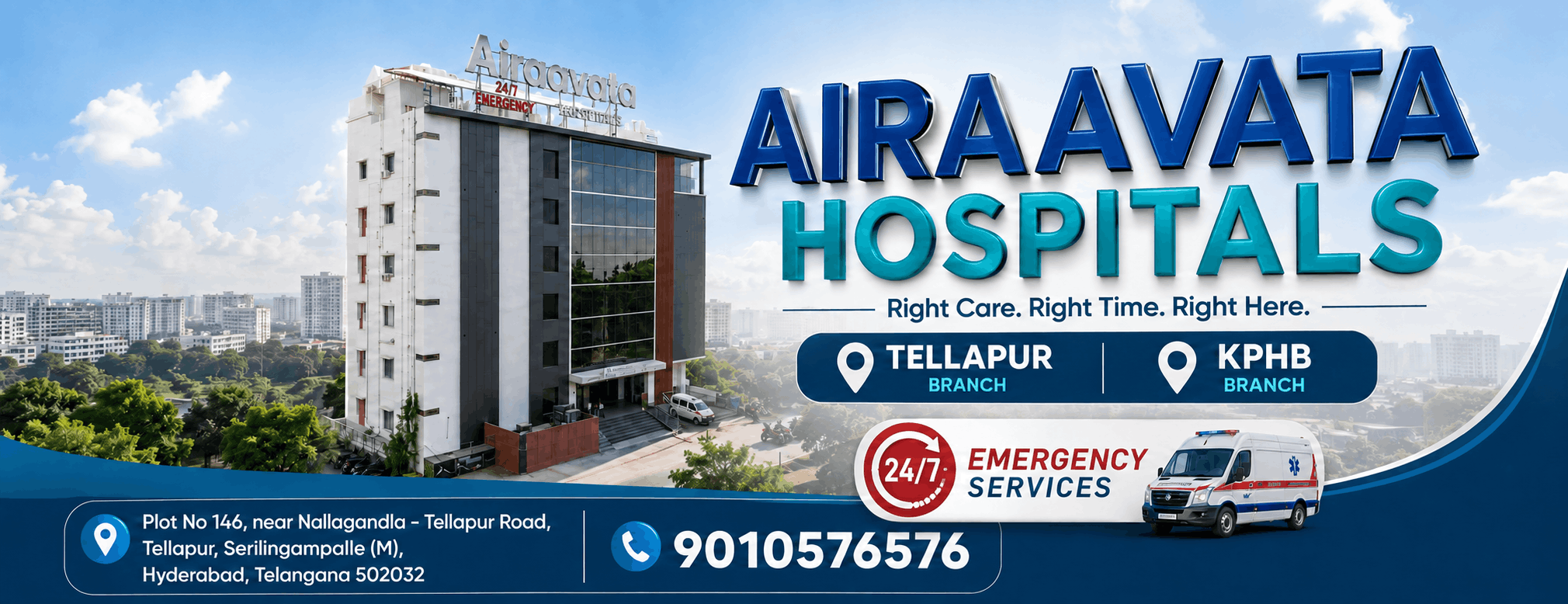 Best Multispeciality Hospital - Airaavata Hospitals Tellapur